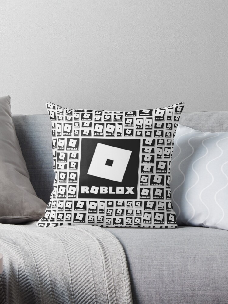 Roblox Center Logo In The Dark Throw Pillow By Best5trading Redbubble - roblox logo blue comforter by best5trading redbubble