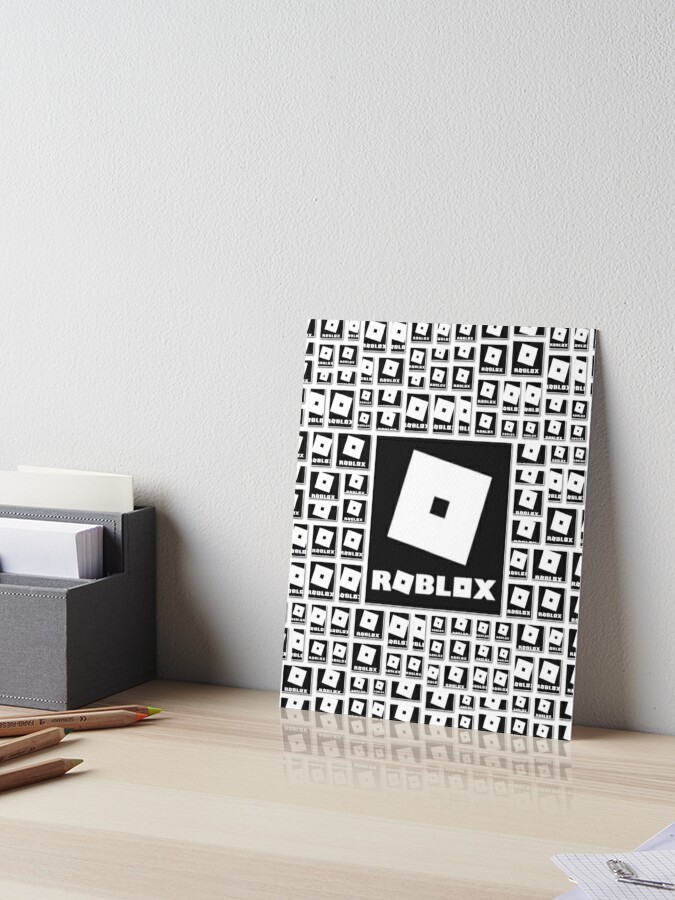 Roblox Center Logo In The Dark Art Board Print By Best5trading Redbubble - dark grey texture roblox