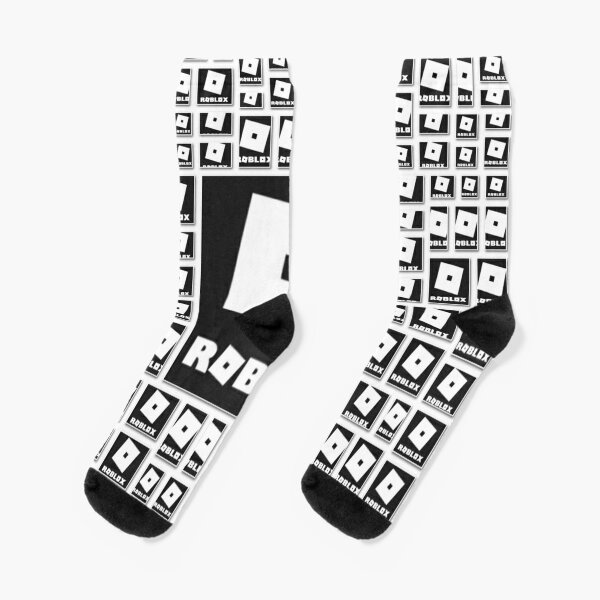 Roblox Logo In The Dark Socks By Best5trading Redbubble - white long socks roblox