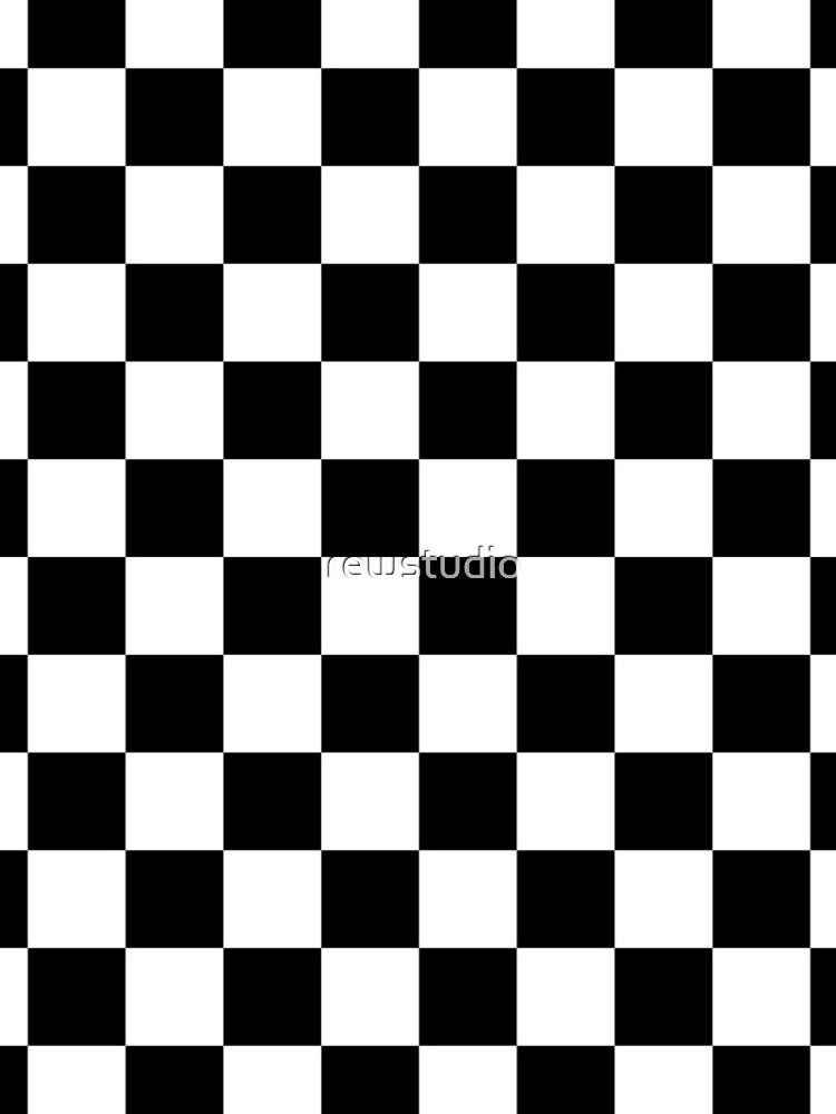 Black And White Checkerboard Pattern by rewstudio