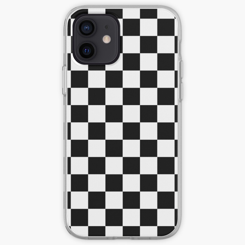 Black And White Checkerboard Pattern iPhone Case & Cover