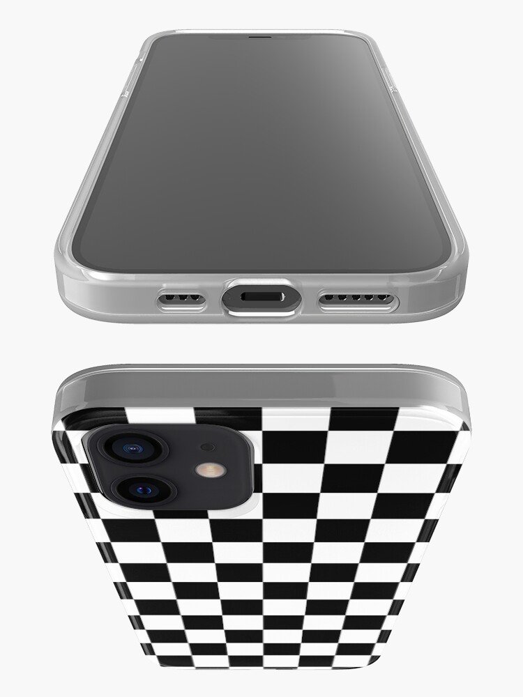 Alternate view of Black And White Checkerboard Pattern iPhone Case & Cover