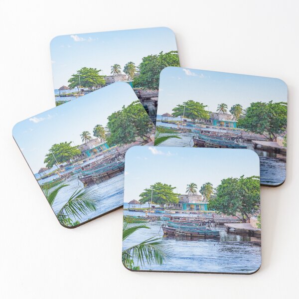 Item preview, Fishing boats in Playa Largo in Cuba designed and sold by MichielTon.