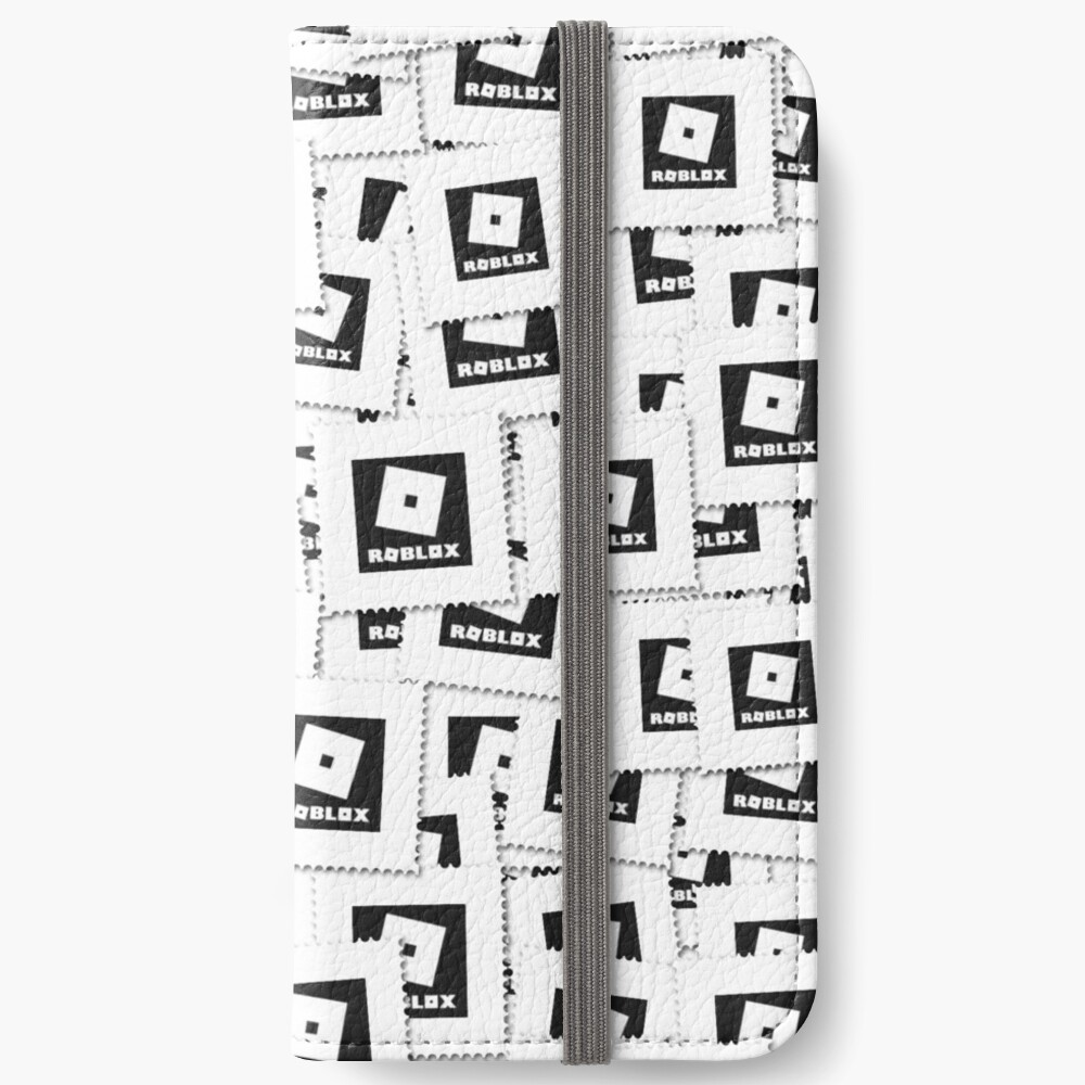 Roblox Logo Stamp In The Dark Iphone Wallet By Best5trading Redbubble - black shirt with brown hair strips roblox