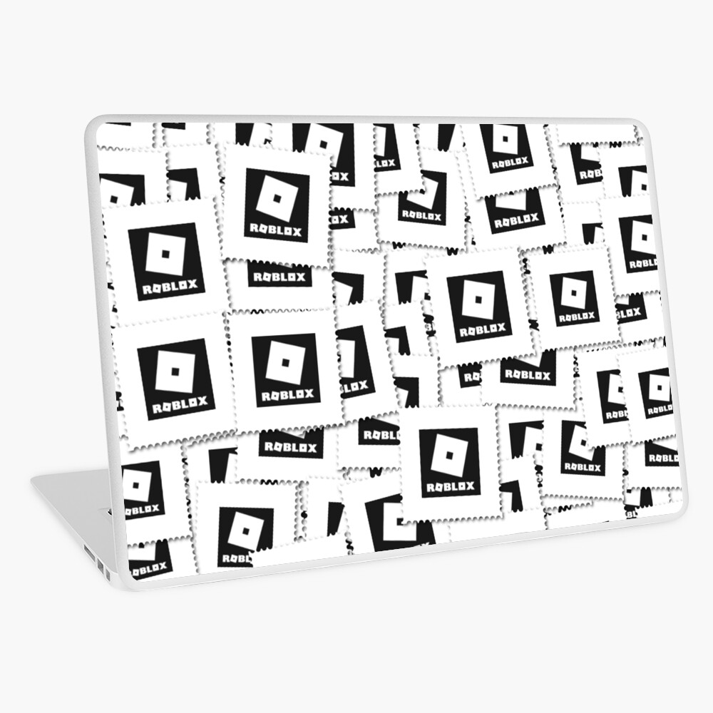 Roblox Logo Stamp In The Dark Laptop Skin By Best5trading Redbubble - square roblox black logo