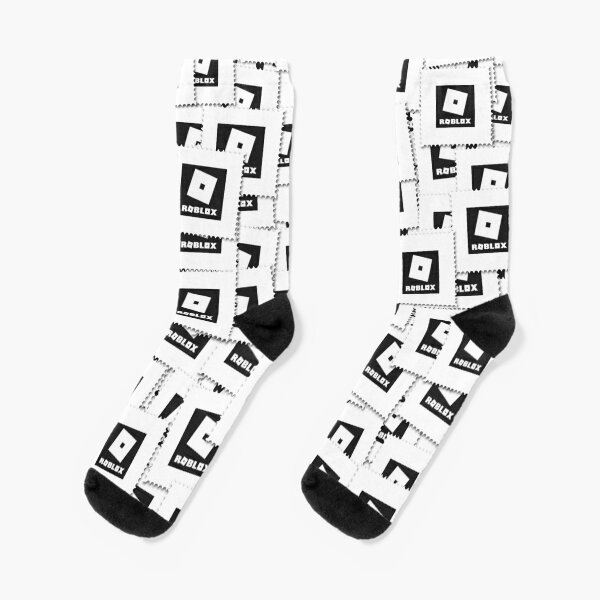 Roblox Logo In The Dark Socks By Best5trading Redbubble - white long socks roblox