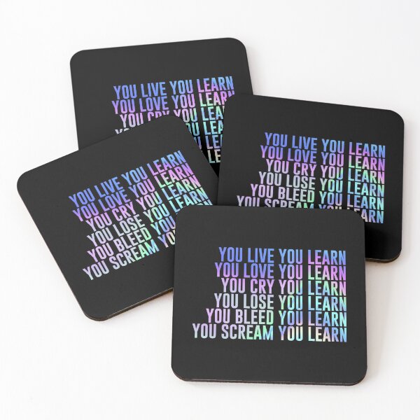 You learn (rainbow) Coasters (Set of 4)