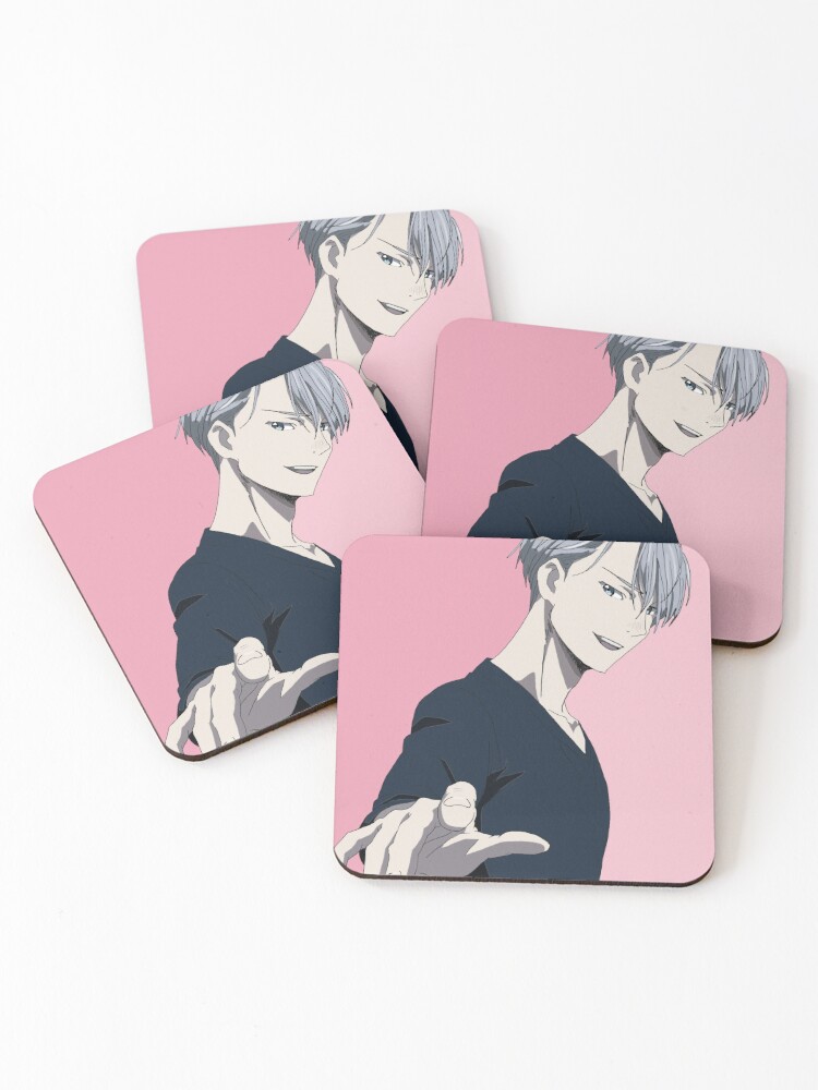 Victor Yuri On Ice Coasters Set Of 4 By Mlblnr Redbubble