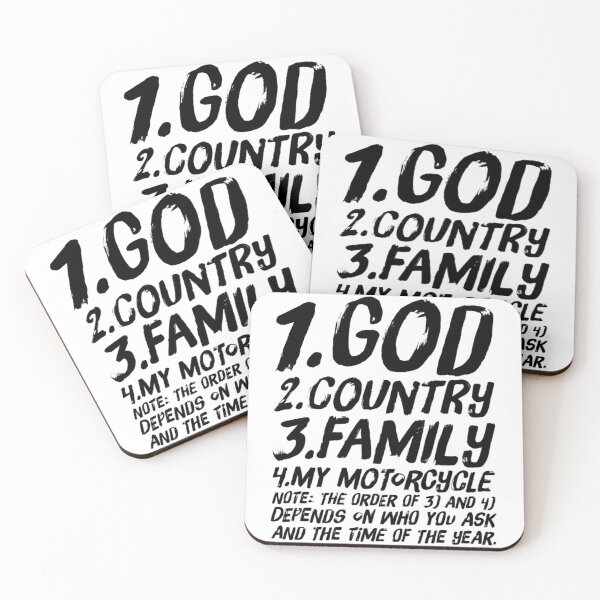 Item preview, God Country My Family My Motorcycle Black Text designed and sold by TWMBDesigns.