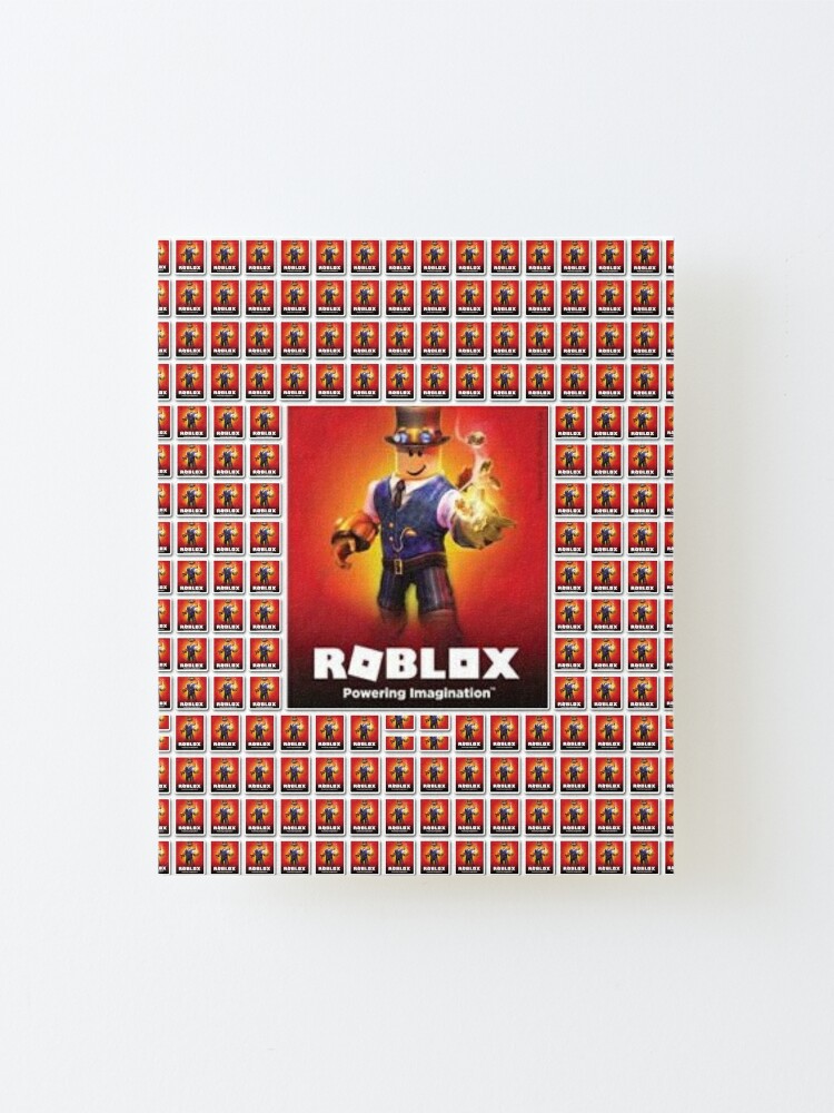 Roblox Powering Imagination Center Mounted Print By Best5trading Redbubble - roblox portrait of a hero