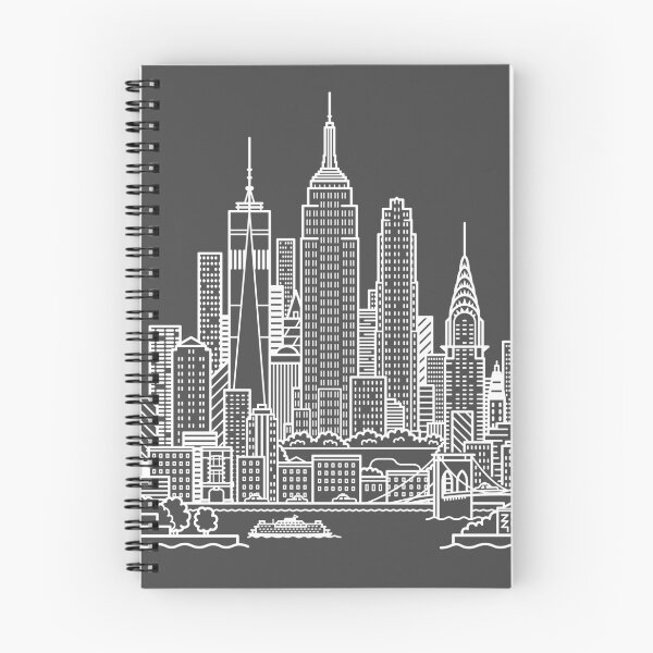 Aperçu de l'œuvre Horizon de New York - Blanc créée et vendue par Tom Napper Design.
