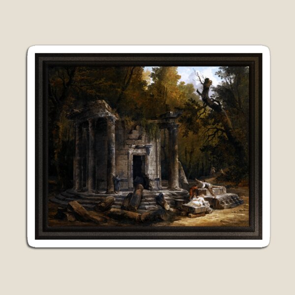 Temple Of Philosophy At Ermenonville by Hubert Robert Magnet