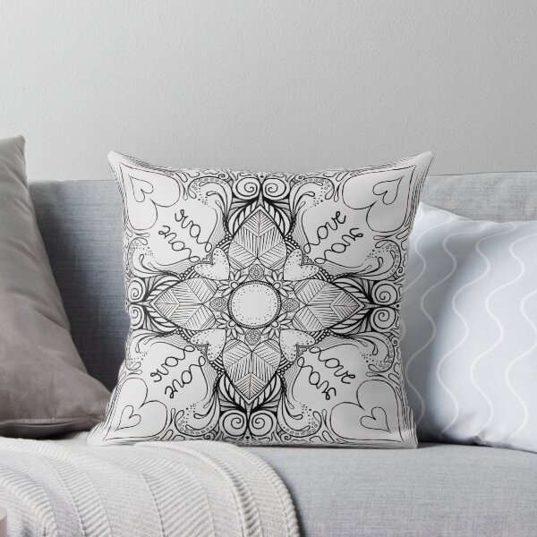 Item preview, Valentine's Day (black on white) MandalART designed and sold by Julie Boehm.