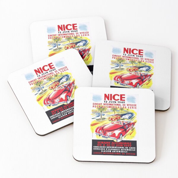 Item preview, 1949 Nice France Circuit Automobile Race Poster designed and sold by retrographics.