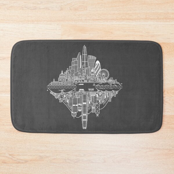 Item preview, London Hong Kong Reversible Skylines - White designed and sold by Tom Napper Design.