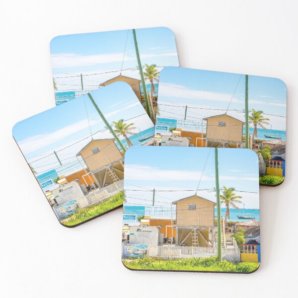 Item preview, Sea view from the hotel on the colorful Caye Caulker in Belize designed and sold by MichielTon.