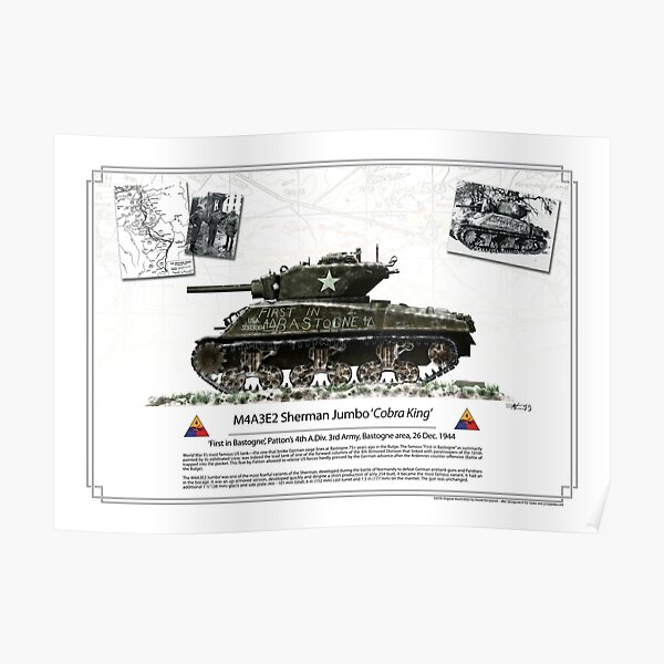 M4A3E2 Sherman Cobra King Poster