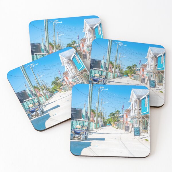 Item preview, Colorful main street on Caye Caulker in Belize designed and sold by MichielTon.