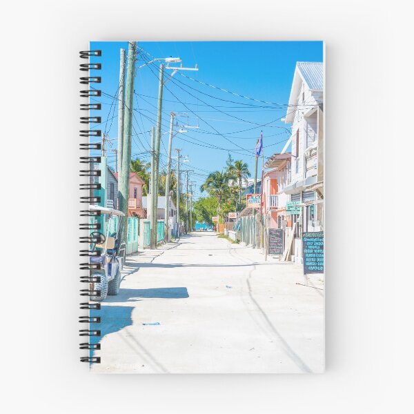Item preview, Colorful main street on Caye Caulker in Belize designed and sold by MichielTon.