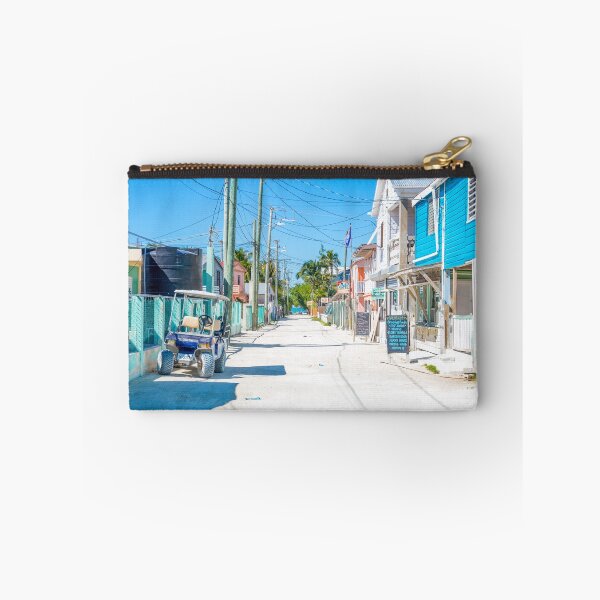 Item preview, Colorful main street on Caye Caulker in Belize designed and sold by MichielTon.