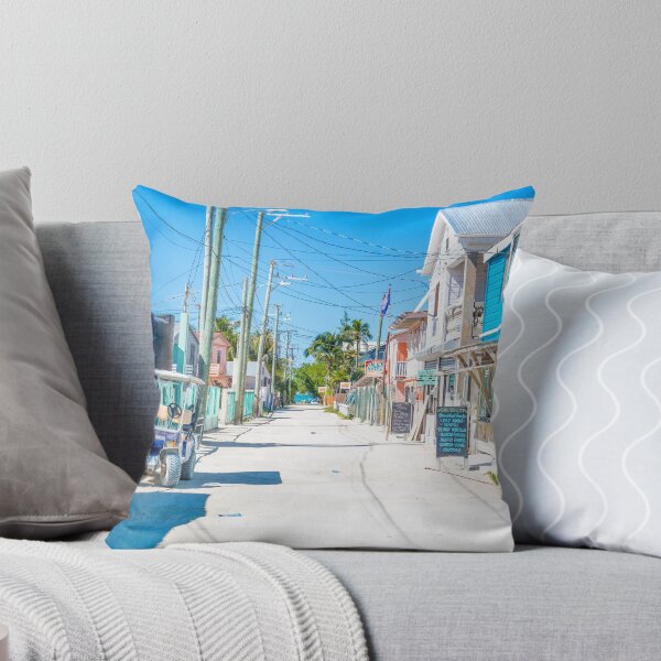 Item preview, Colorful main street on Caye Caulker in Belize designed and sold by MichielTon.