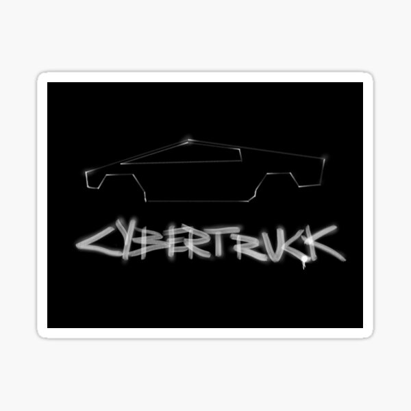 "Cybertruck Exoskeleton" Sticker by ryanbiddle Redbubble