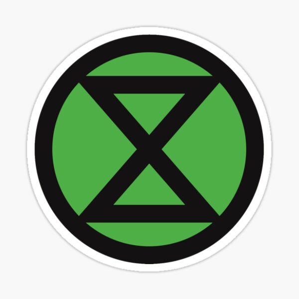 4 X Qualité Premium extinction rébellion Badge Logo Autocollants Papier ou vinyle