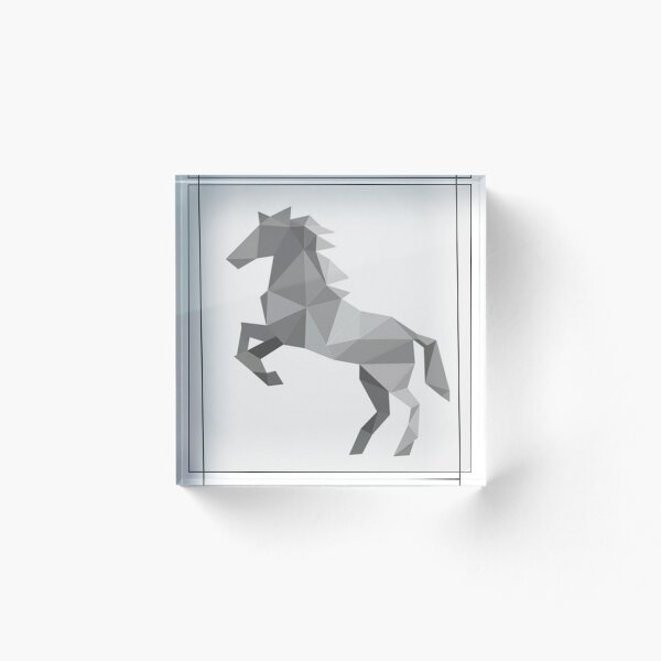 Aperçu de l'œuvre cheval polygonal - triangle créée et vendue par BeInStore (BIS).