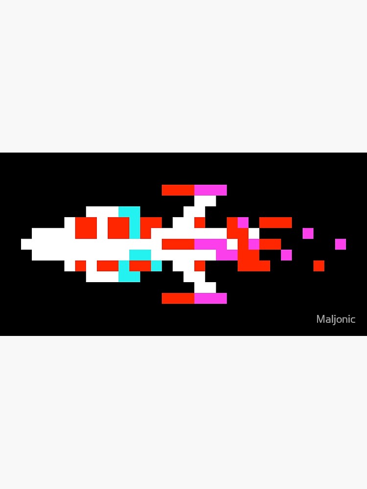 "Retro classic arcade video game scramble flying spaceship" Poster by Maljonic Redbubble