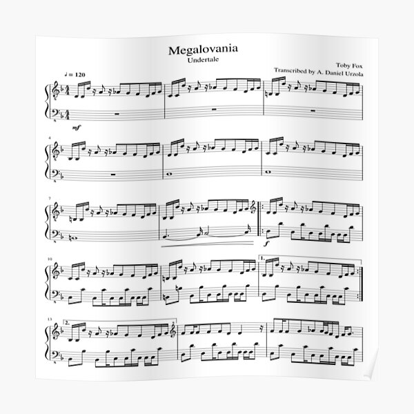 Solo Megalovania Clarinet Sheet Music