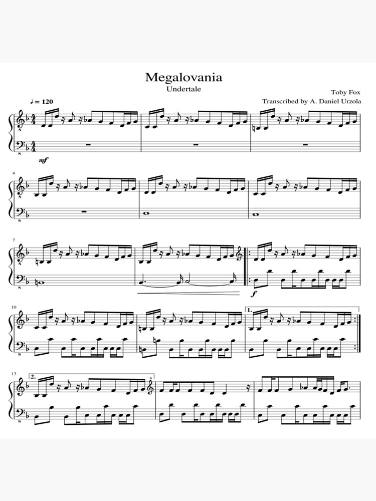Play Megalovania (Undertale) (Easy) Music Sheet