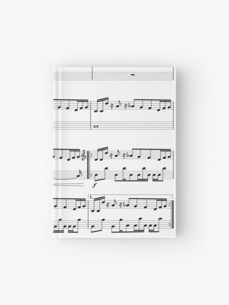 Megalovania Sheet Music Hardcover Journal By Ironmaniac Redbubble