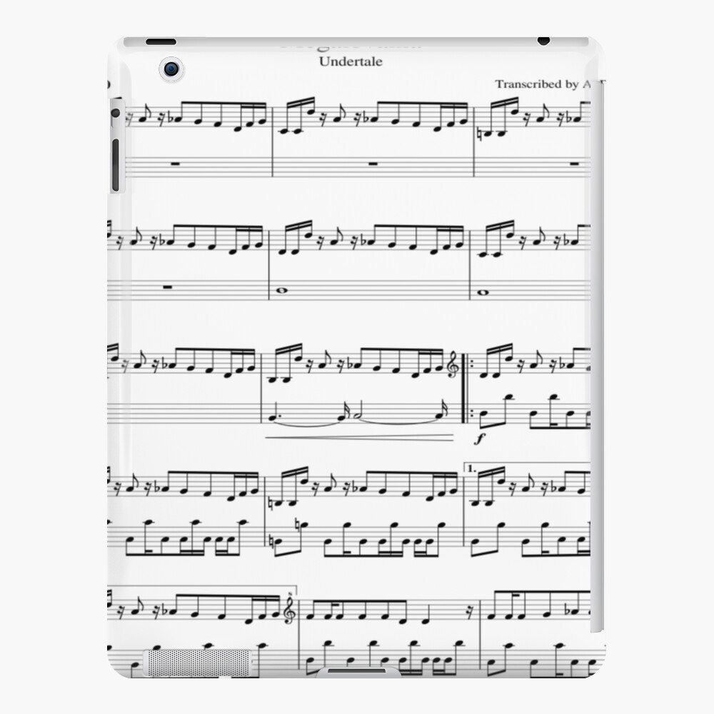 Megalovania Sheet Music Ipad Case Skin By Ironmaniac Redbubble