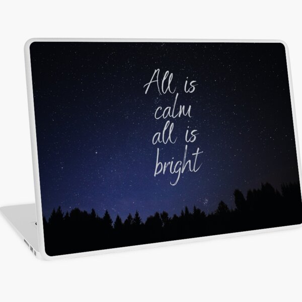 Silent Night, Christmas song lyrics Laptop Skin