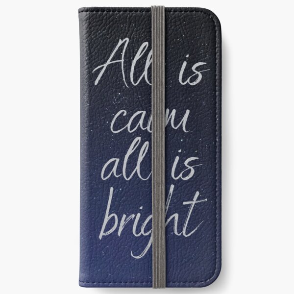 Silent Night, Christmas song lyrics iPhone Wallet
