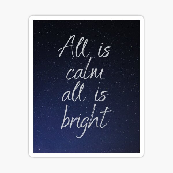 Silent Night, Christmas song lyrics Sticker