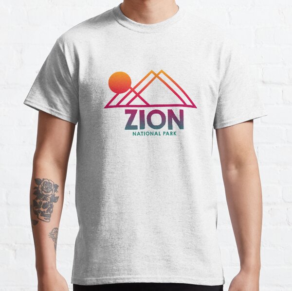 Zion National Park Utah UT Souvenirs Mtn Gradient Classic T-Shirt