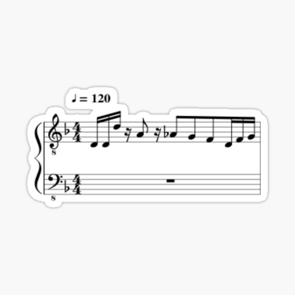 megalovania sheet music 2 Sticker