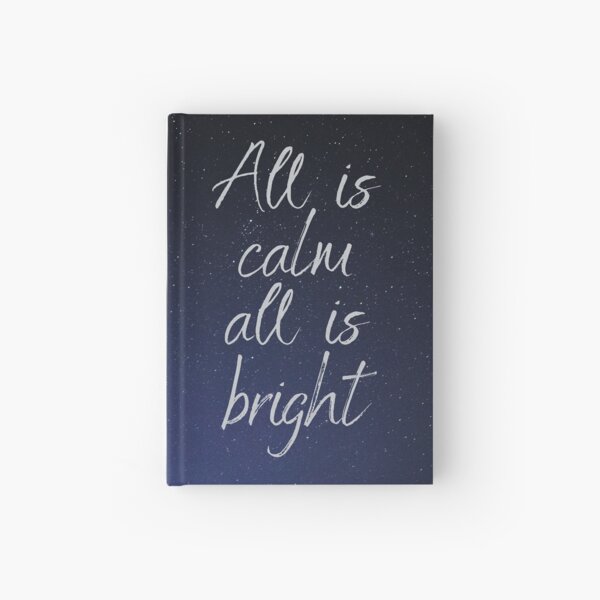 Silent Night, Christmas song lyrics Hardcover Journal