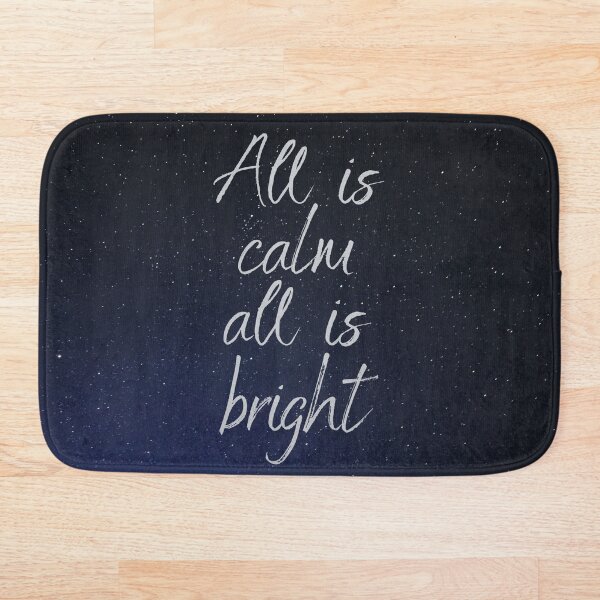 Silent Night, Christmas song lyrics Bath Mat