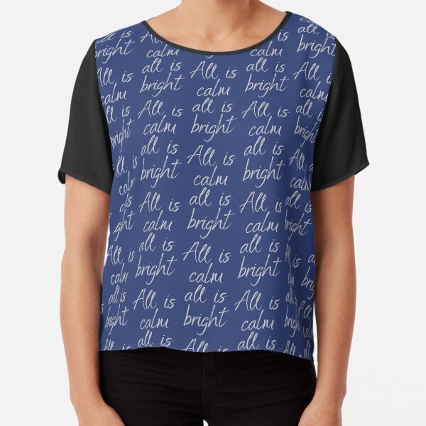 Silent Night, Christmas song lyrics Chiffon Top