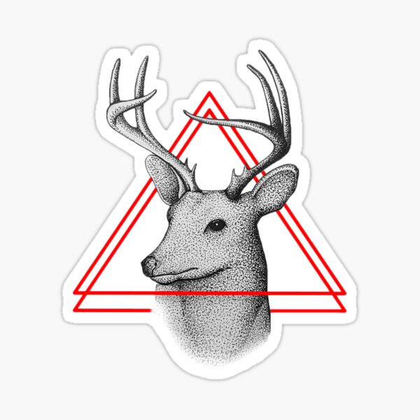 Deer Design - Stippling Stickers Sticker