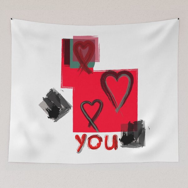 Item preview, "Heart On You" Print - Red Combo designed and sold by NickyBrendon.