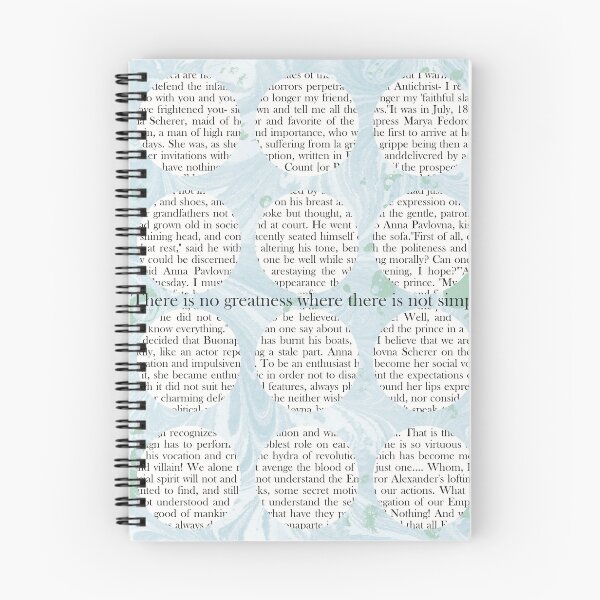Item preview, Leo Tolstoy :War and Peace, There is no greatness where there is not simplicity designed and sold by MarbleCloud.