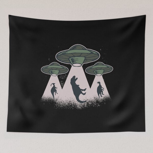 Item preview, Ufos kidnap dinosaurs designed and sold by Dibbelchen.