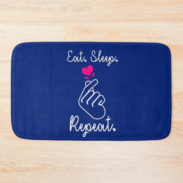 Item preview, Eat, Sleep, K-Pop and Repeat, Hand Symbol Salanghae KPOP Korean Music Bias BTS Star designed and sold by trendyzcom.