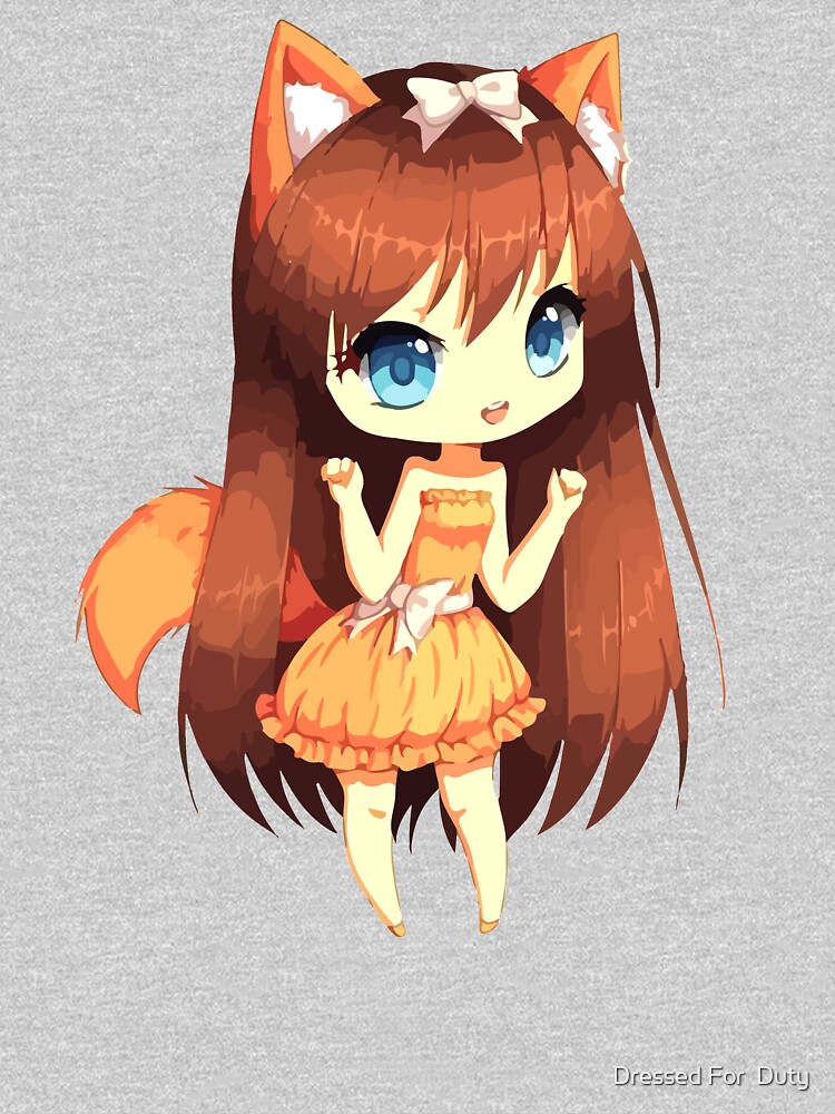 Chibi anime girl, cute, aqua hair, reflection, fox girl, animal ears,  butterfly, HD wallpaper | Peakpx