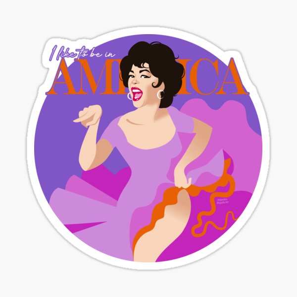 “America” Sticker for Sale by AleMogolloArt | Redbubble