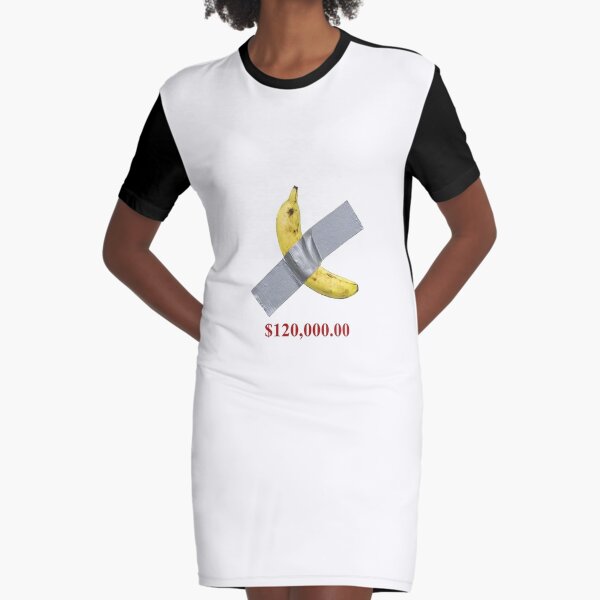 Duct Tape Banana Graphic T-Shirt Dress