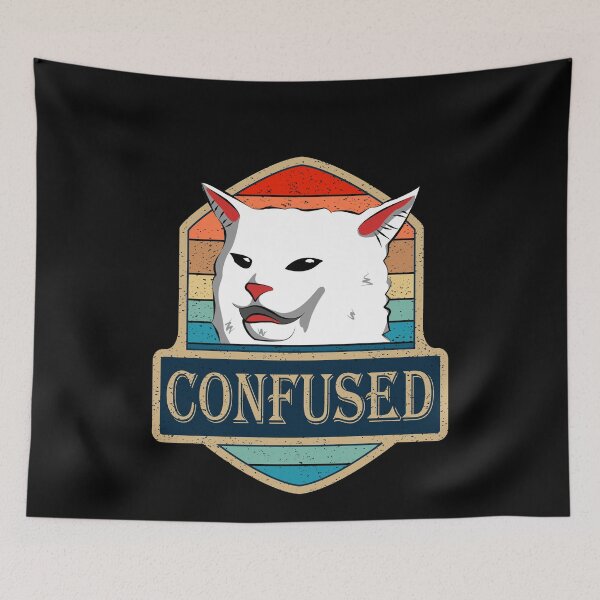 Item preview, Confused - Cat Meme Woman Yelling At Table Dinner designed and sold by Mfk Clothes.